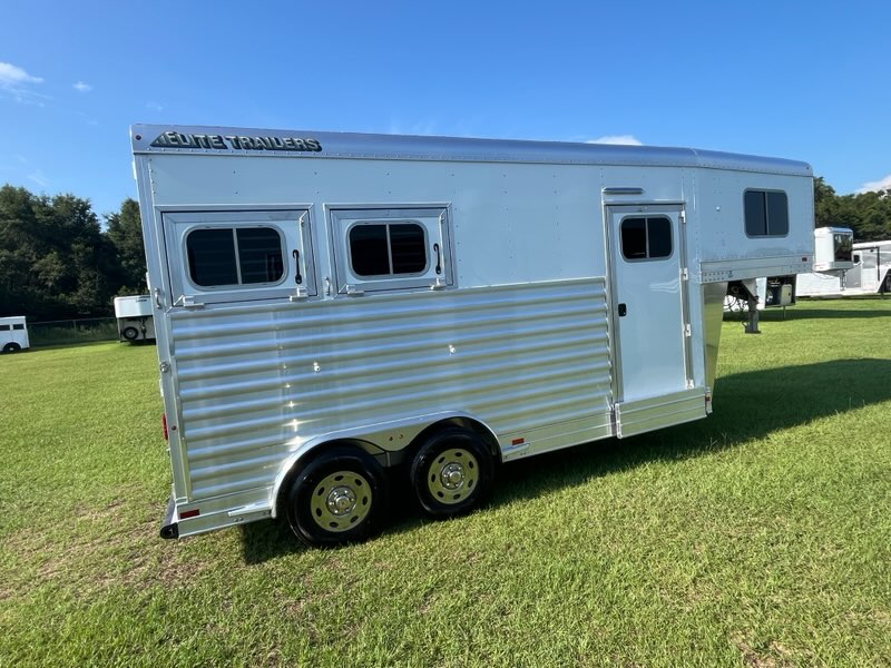 2026 Elite   2 Horse Slant Load Gooseneck Horse Trailer