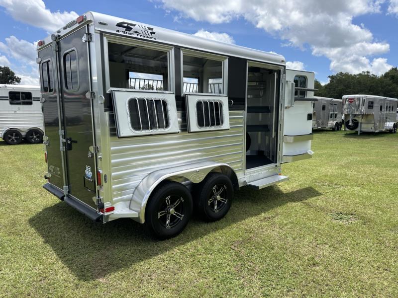 2026 4-Star - Convenience Package - Charcoal Metallic -  2 Horse Slant Load Bumperpull Horse Trailer SOLD!!! 
