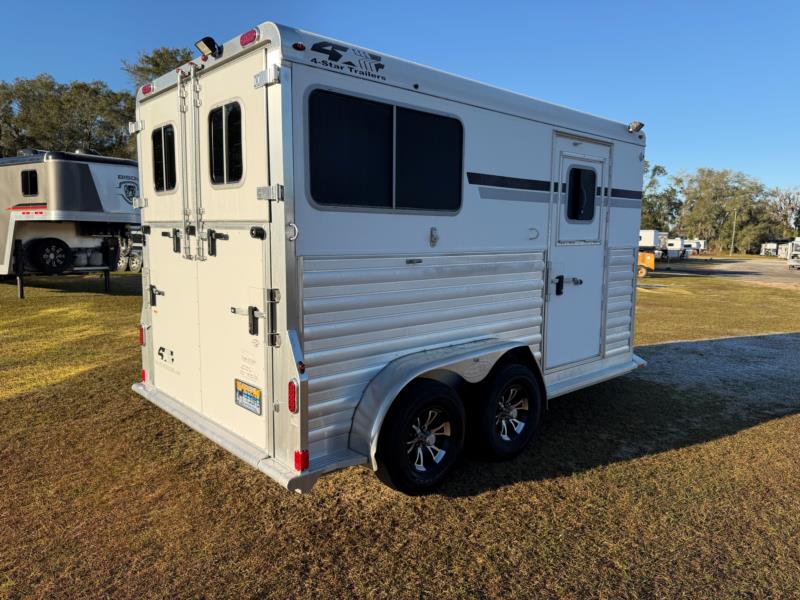 2022 4-Star - White -  2 Horse Straight Load Bumperpull Horse Trailer SOLD!!! 