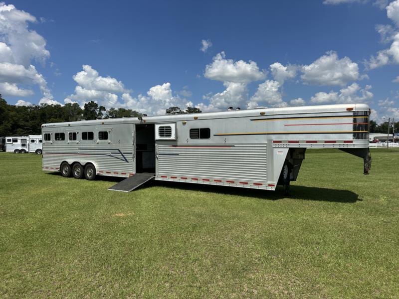 2001 Elite Air Ride  9 Horse Slant Load Gooseneck Horse Trailer SOLD!!! 