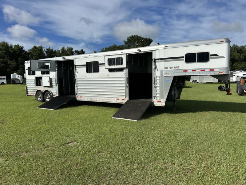 2014 4-Star Head to Head - White - Air Ride -  7 Horse Straight Load Gooseneck Horse Trailer SOLD!!! 