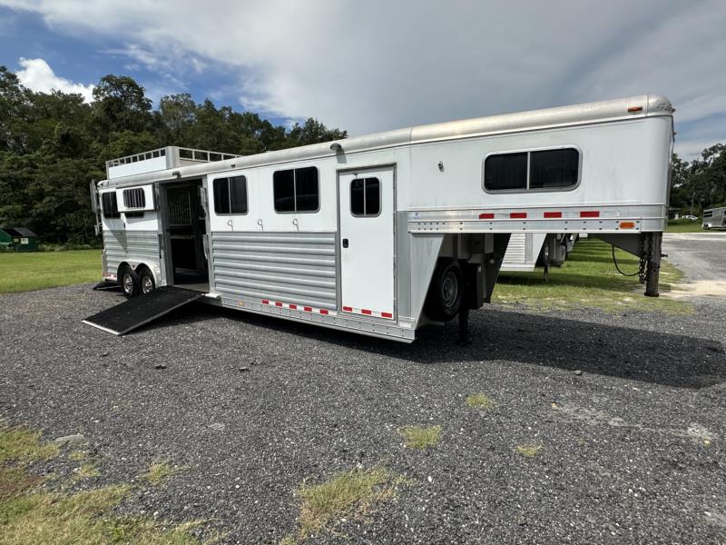 2013 4-Star Head to Head - White -  5 Horse Straight Load Gooseneck Horse Trailer SOLD!!! 