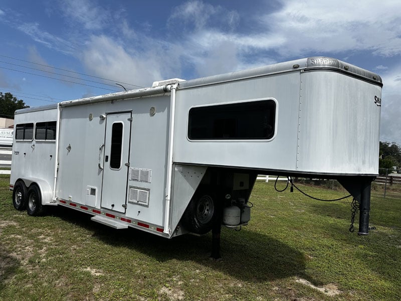 2009 Shadow   3 Horse Slant Load Gooseneck Horse Trailer With Living Quarters SOLD!!! 