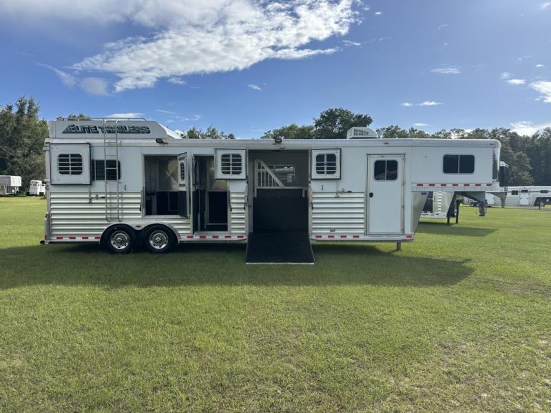 2014 Elite 2+2 - Air Ride - White -  4 Horse Gooseneck Horse Trailer SOLD!!! 