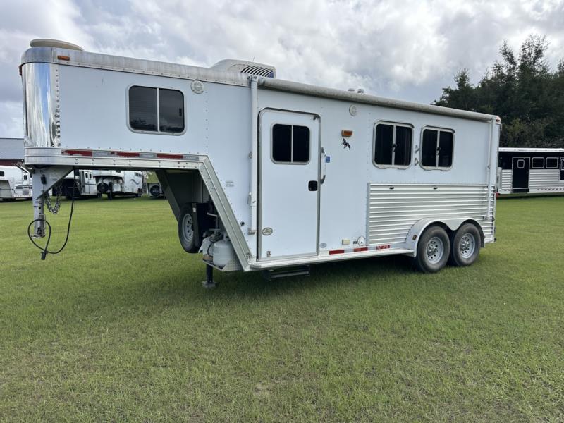 2007 Featherlite   2 Horse Slant Load Gooseneck Horse Trailer With Living Quarters SOLD!!! 