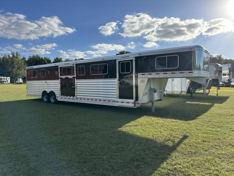 2025 Elite Head to Head - Black -  6 Horse Straight Load Gooseneck Horse Trailer SOLD!!! 