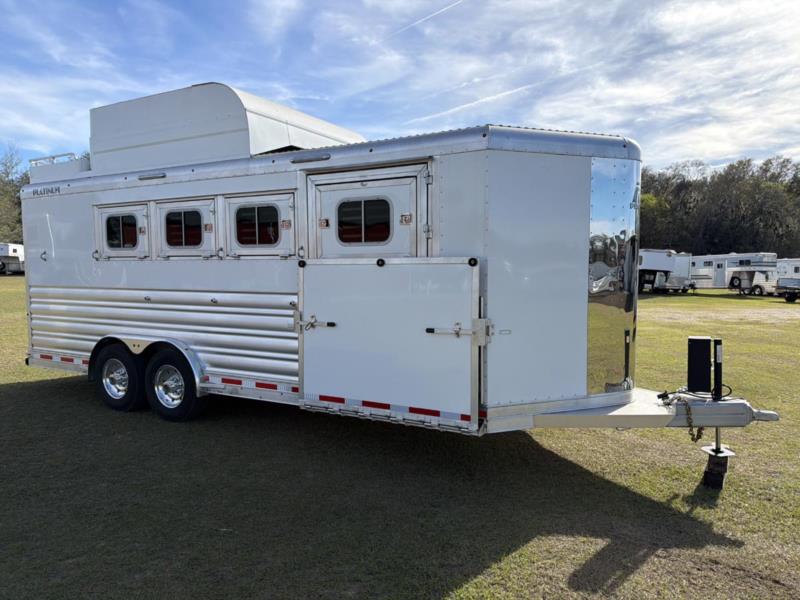 2026 Platinum   4 Horse Slant Load Bumperpull Horse Trailer