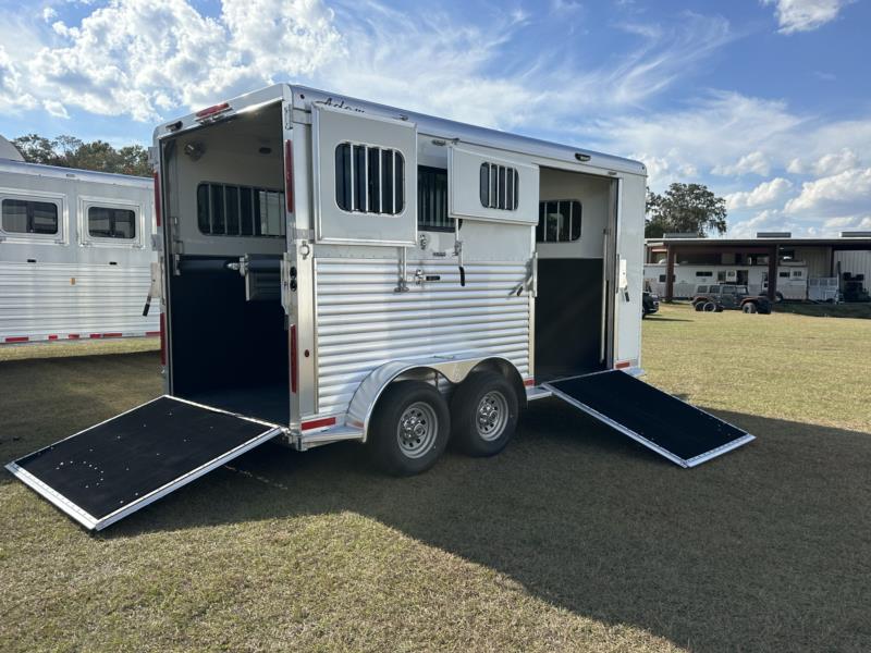2026 Adam Jubilee - Side Ramp - White -  2 Horse Straight Load Bumperpull Horse Trailer