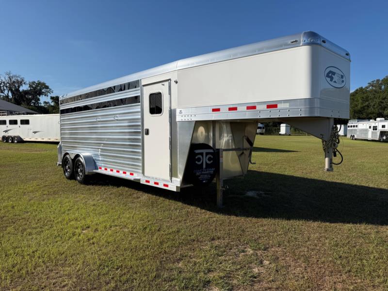 2027 4-Star 20' Stock Combo - White - Gooseneck 