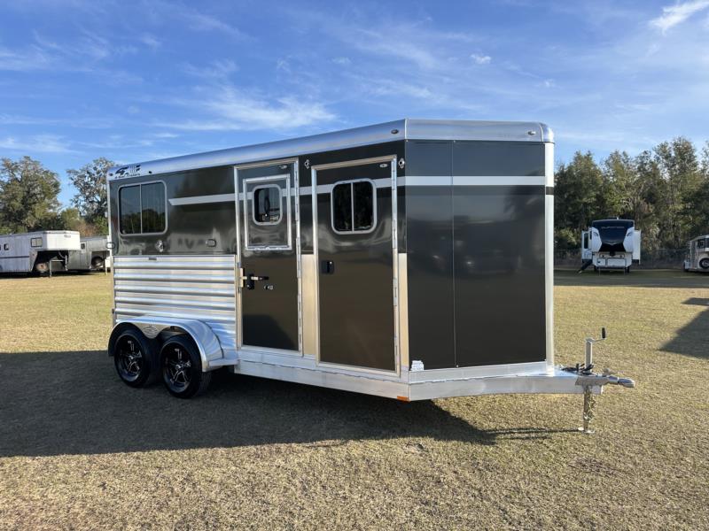 2026 4-Star - Charcoal -  2 Horse Straight Load Bumperpull Horse Trailer SOLD!!! 