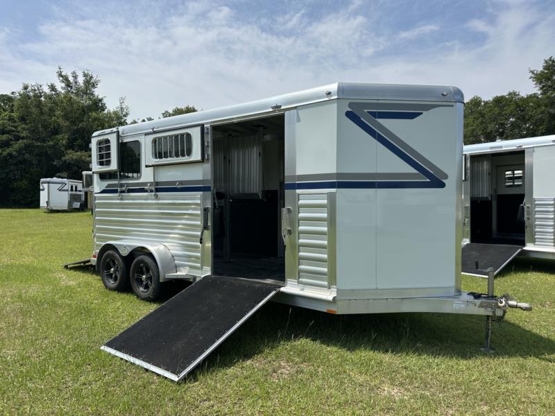 2024 4-Star Side Ramp - White -  2 Horse Straight Load Bumperpull Horse Trailer SOLD!!! 