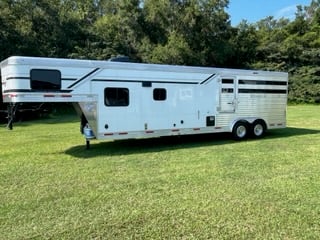 2025 SMC 12' Stock LQ Straight Load Gooseneck Horse Trailer With Living Quarters SOLD!!! 