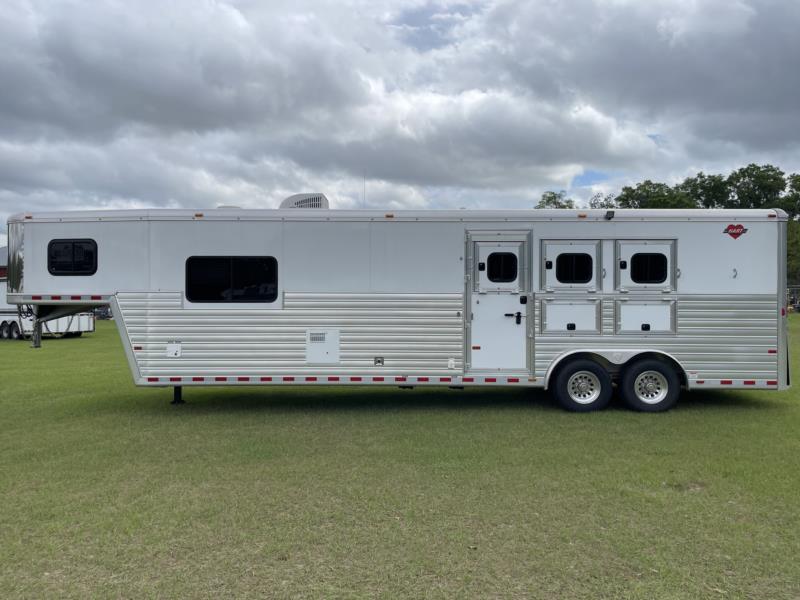 2019 Hart   3 Horse Slant Load Gooseneck Horse Trailer With Living Quarters