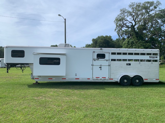 2015 Shadow Stock Combo  4 Horse Straight Load Gooseneck Horse Trailer With Living Quarters SOLD!!! 